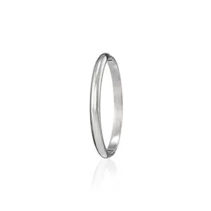 Aliança de Prata Meia Cana 2mm