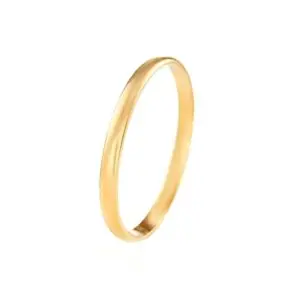 Aliança de Ouro Meia Cana 2mm