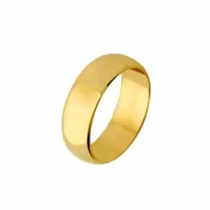 Aliança de Ouro Meia Cana 6,5mm