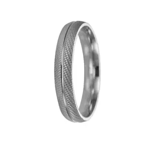 Aliança de Prata 4,5mm Amendoada