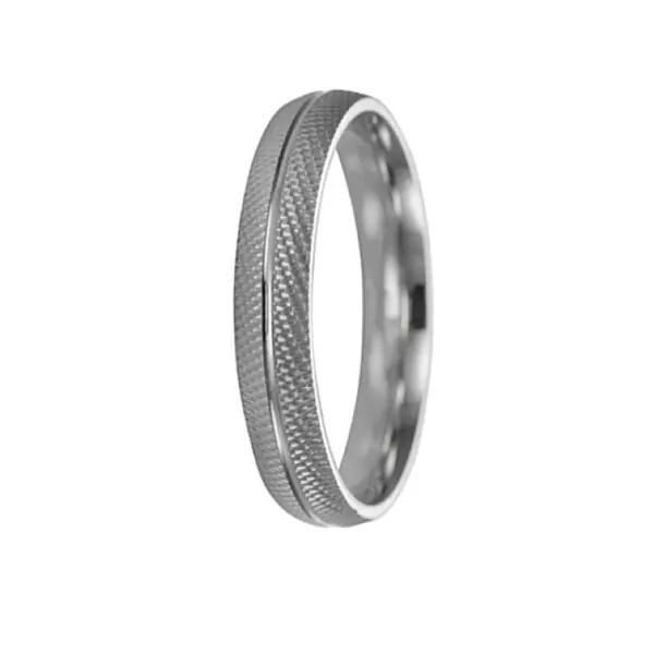 Aliança de Prata 4,5mm Amendoada