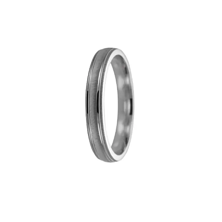 Aliança de Prata Amendoada 4mm