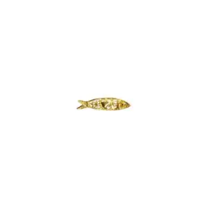 Berloque Prata Dourada Sardinha Filigrana 5004643