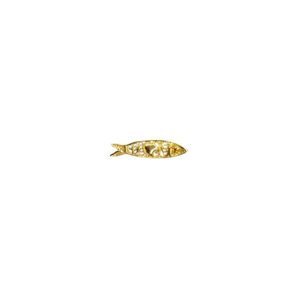 Berloque Prata Dourada Sardinha Filigrana 5004643