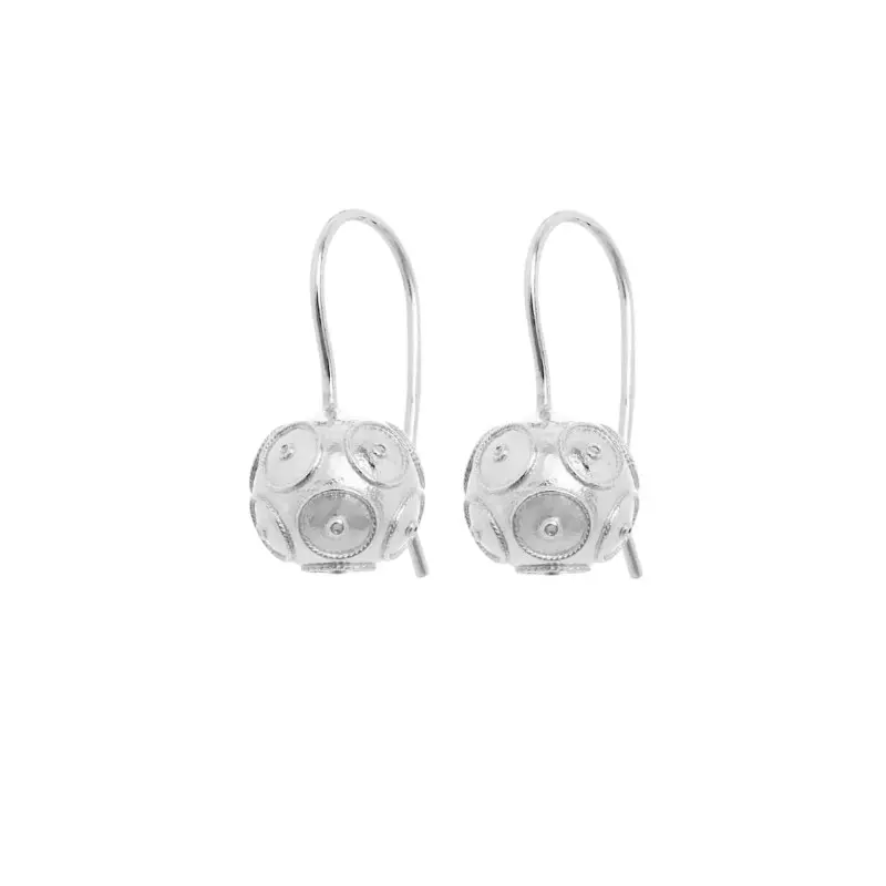 Brincos Contas de Viana Prata br40240