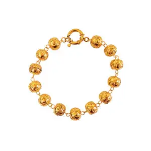 Pulseira de Prata Dourada 925