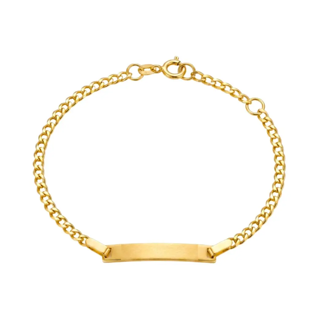 5006378-Pulseira-9k-Barbela-com-chapa-crianca